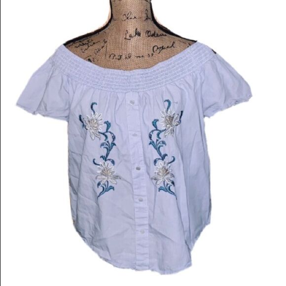 Flower & Feather embroidered floral top L - Picture 2 of 5